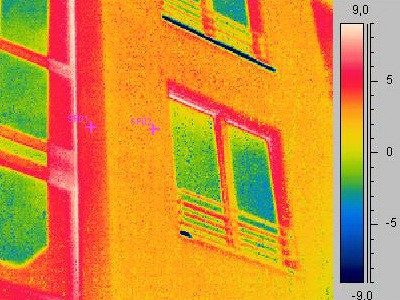 Bauthermografie Thermografie Infrarot Es zieht am Fenster Gebäudethermografie Wärmebrücke Fenstereinbau Wohnhaus